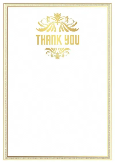 Letter of appreciation template 'Gold Standard'