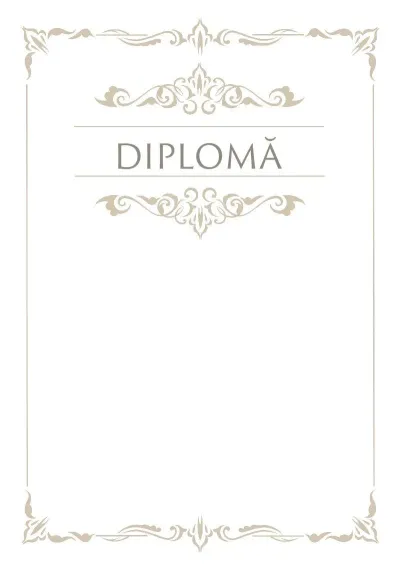 Șablon de diplomă solemnă «Grația»