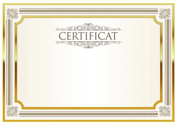 Șablon solemn de certificat „Strălucire”