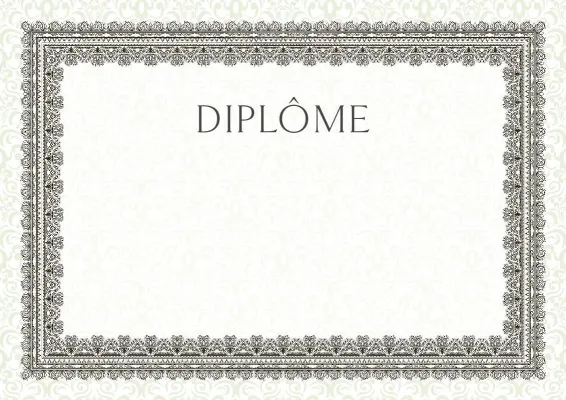 Modèle de diplôme solennel « Étude d'été »