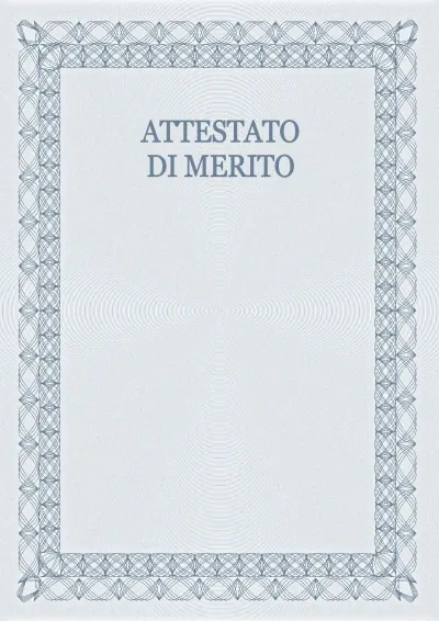 Modello solenne di attestato n. 5