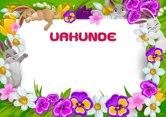 Urkunden-Vorlage „Frühlingswiese“
