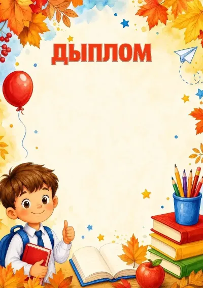 Шаблон школьнага дыплома «Сцяжынка да ведаў»