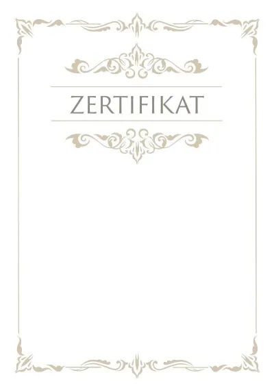 Feierliche Zertifikat-Vorlage «Grazia»