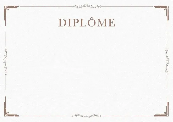 Modèle de diplôme solennel «Minimalisme»