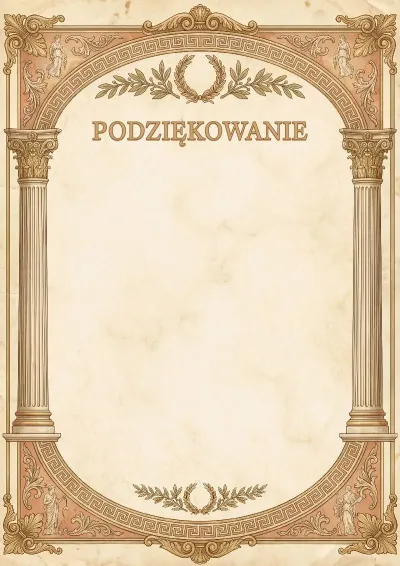Szablon szkolnego podziękowania „Olimp”