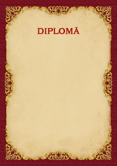 Șablon de diplomă «Aur vintage»