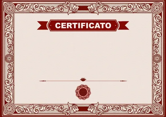 Modello di certificato «Silhouette dell'arte»