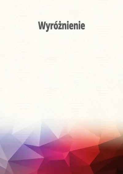 Szkolny szablon wyróżnienia «Geometria stylu»