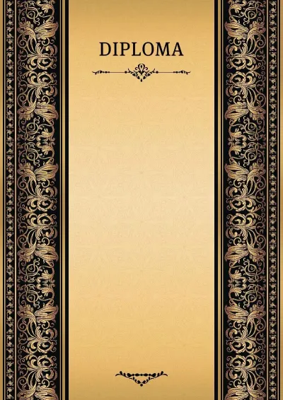 Ceremonial Diploma Template 'Vintage in Gold'