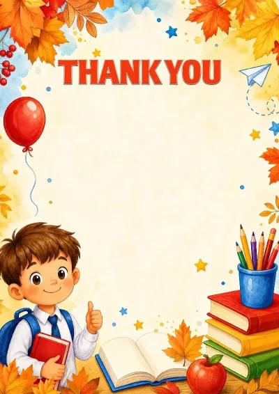 School letter of appreciation template «Path to Knowledge»