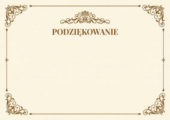 Szablon uroczystego podziękowania „Kamień milowy”
