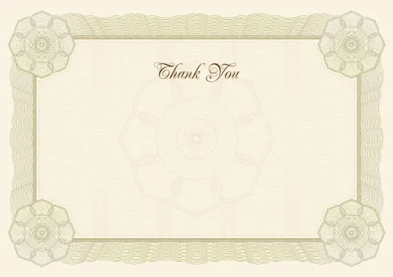 Classic Standard letter of appreciation template