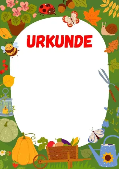Urkunden-Vorlage „Waldernte“