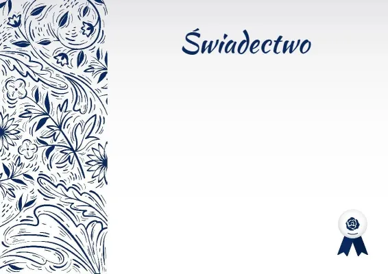 Szablon świadectwa «Symfonia inspiracji»