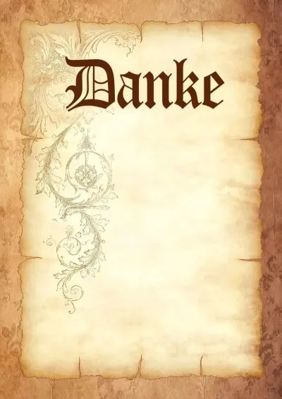Kunstvorlage Dankschreiben „Pergamentstärke“