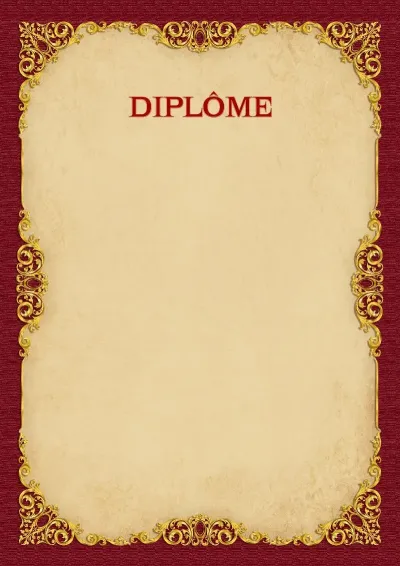 Modèle de diplôme «Or vintage»