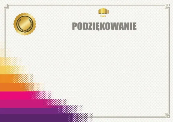 Шаблон podziękowania «Градиент победы»
