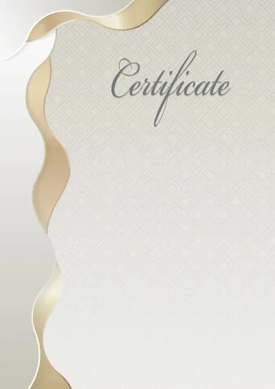 'Crème Brûlée' Artistic Certificate Template