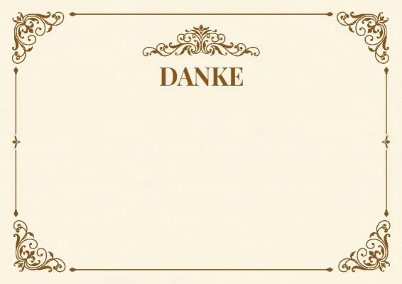 Festliche Dankschreiben-Vorlage «Meilenstein»
