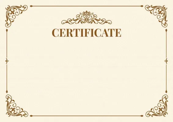 Ceremonial 'Milestone' certificate template