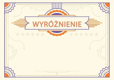 Szablon uroczystego wyróżnienia «Bursztyn»