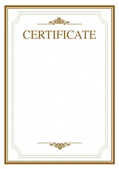 Шаблон торжественной certificates «Простор»
