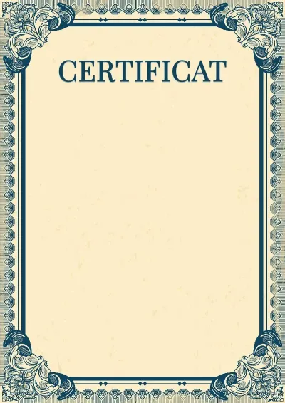Șablon artistic de certificat „Imperiul”