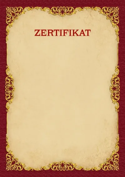 Zertifikatvorlage «Vintage Gold»