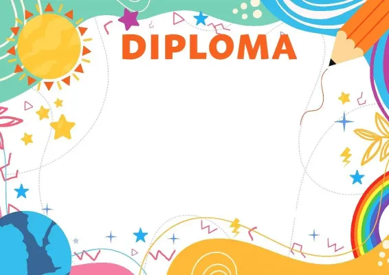«Sunny Summer» Children's Diploma Template