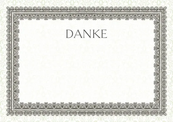 Vorlage für ein feierliches Dankschreiben „Sommer-Etüde“