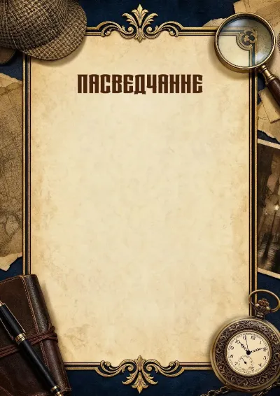 Шаблон пасведчання «Таямніцы вышуку»