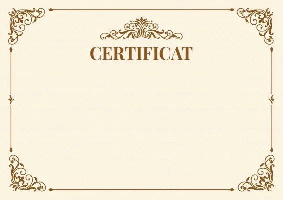 Modèle de certificat solennel « Jalon »