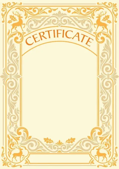 Artistic certificate template 'Forest Heritage'