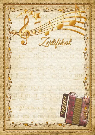 Musik-Zertifikatvorlage «Garmon»