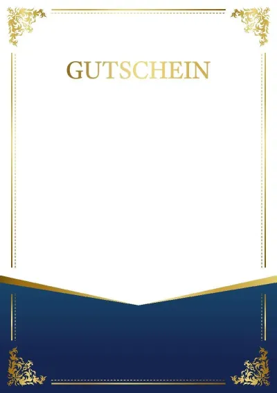 Festliche Gutschein-Vorlage „Muster-Charme“