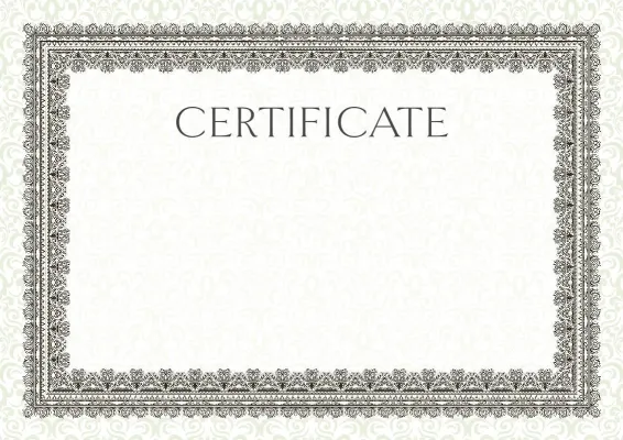 Formal Certificate Template 'Summer Etude'