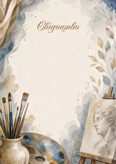 Шаблон свідоцтва «Акварельний етюд»