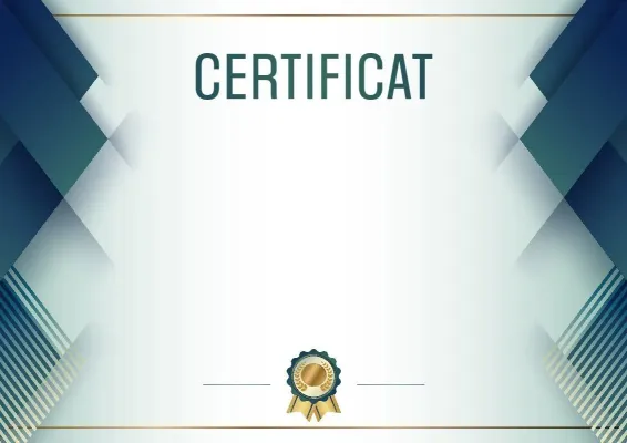 Modèle de certificat solennel « Acier bleu »