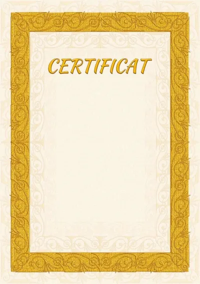 Modèle de certificat «Motifs de sable»