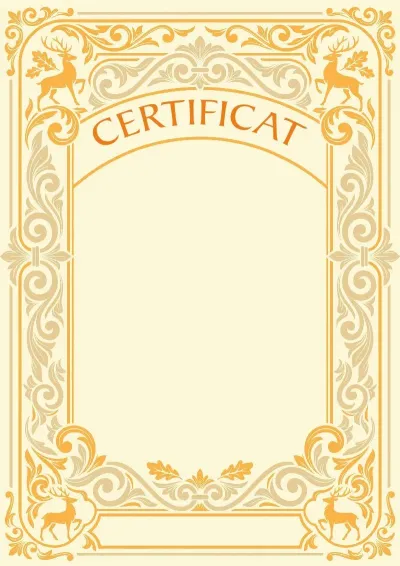 Modèle de certificat artistique « Héritage forestier »