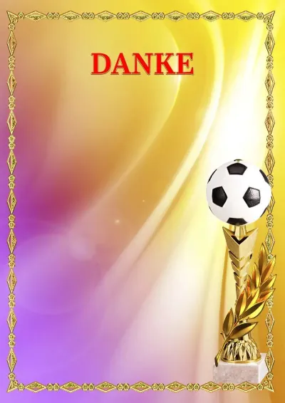 Sportliche Dankschreibenvorlage «Fußball»