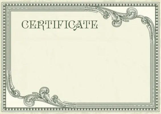 «Vintage Prestige» certificate template