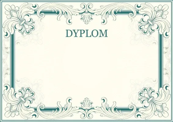 Szablon artystycznego dyplomu «Ornament sukcesu»