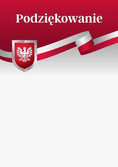 Herbowy szablon podziękowania