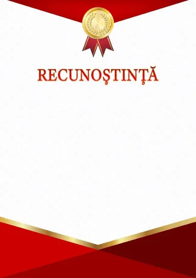 Șablon de recunoștință festivă „Triumf Roșu-Auriu”