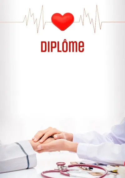 Modèle de diplôme artistique «Au Docteur»