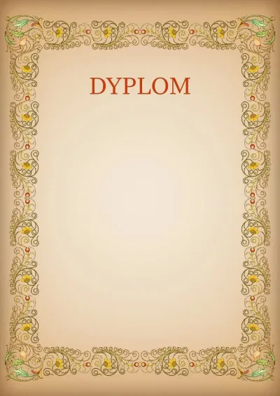Szablon artystyczny dyplomu «Wzory»