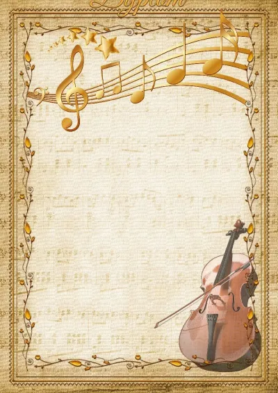 Szablon muzycznego dyplomu «Kontrabas»