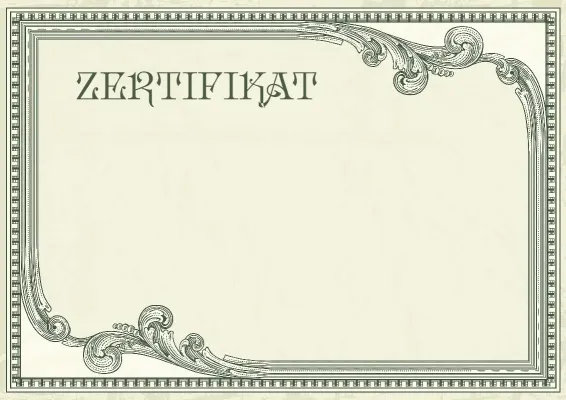 Zertifikat-Vorlage „Vintage-Prestige“